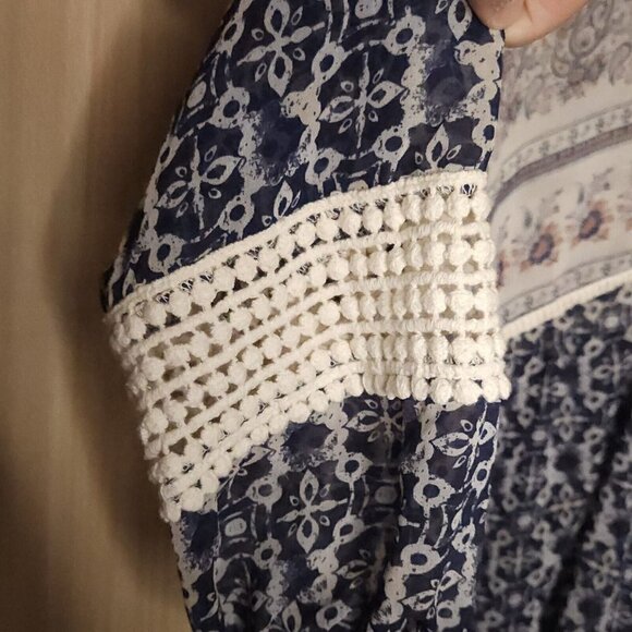 Maurices Boho Sheer Paisley Blouse Small - Picture 3 of 8